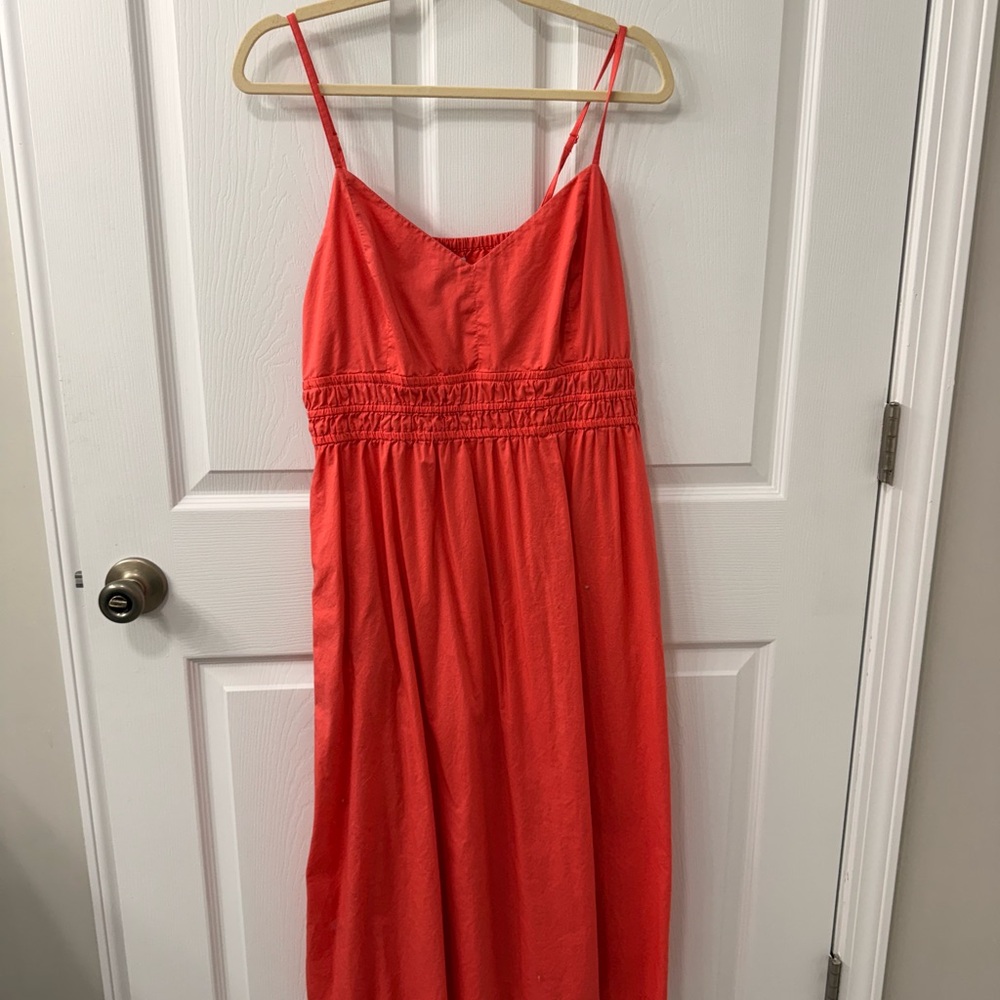 Coral Spaghetti Strap Dress